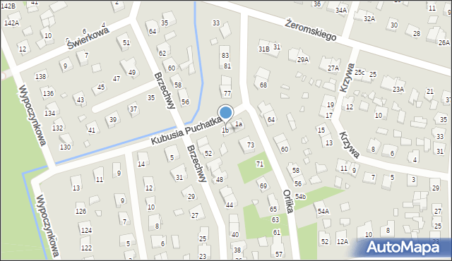 Żyrardów, Kubusia Puchatka, 1b, mapa Żyrardów
