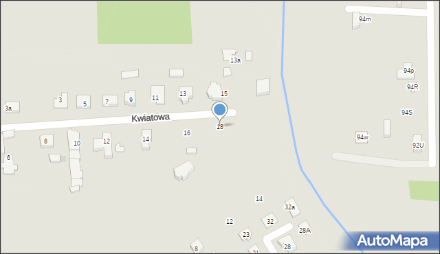 Aleksandrów Łódzki, Kwiatowa, 18, mapa Aleksandrów Łódzki