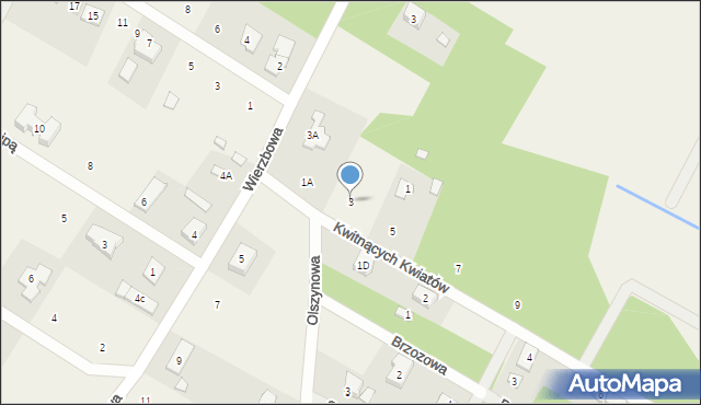 Baszkówka, Kwitnących Kwiatów, 3, mapa Baszkówka