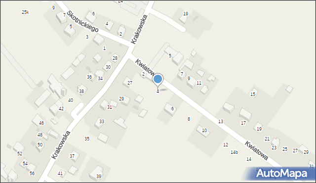 Bębło, Kwiatowa, 4, mapa Bębło