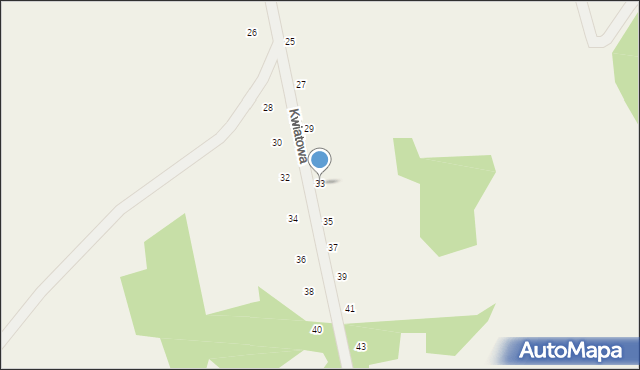 Będkowice, Kwiatowa, 33, mapa Będkowice