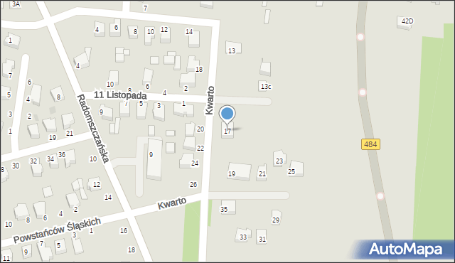 Bełchatów, Kwarto Teodora, ks., 17, mapa Bełchatów