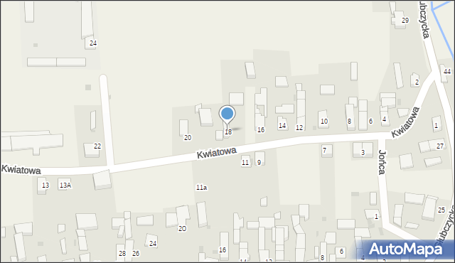 Bogdanowice, Kwiatowa, 18, mapa Bogdanowice