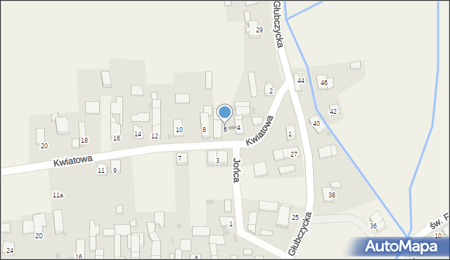 Bogdanowice, Kwiatowa, 6, mapa Bogdanowice