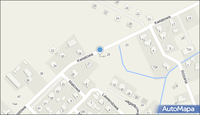 Bogdanowo, Kwiatowa, 25a, mapa Bogdanowo