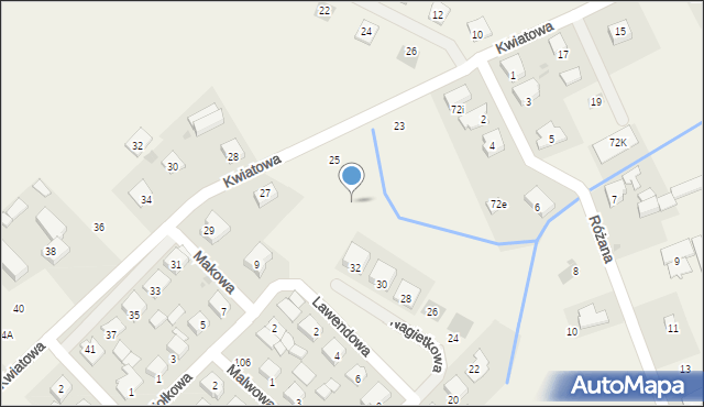 Bogdanowo, Kwiatowa, 25b, mapa Bogdanowo