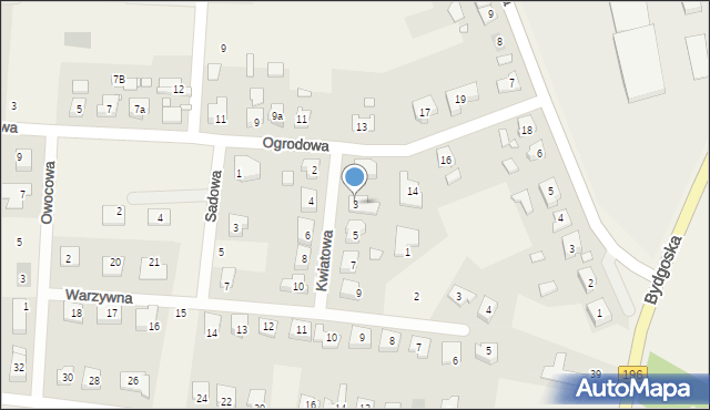 Bolechowo-Osiedle, Kwiatowa, 3, mapa Bolechowo-Osiedle