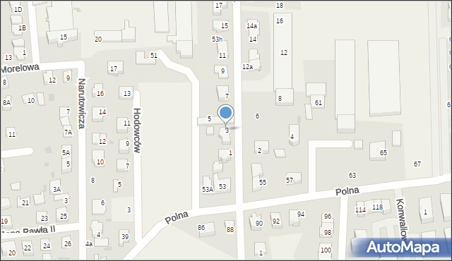 Bolszewo, Kwiatowa, 3, mapa Bolszewo