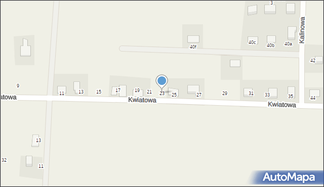 Brzyków, Kwiatowa, 23, mapa Brzyków