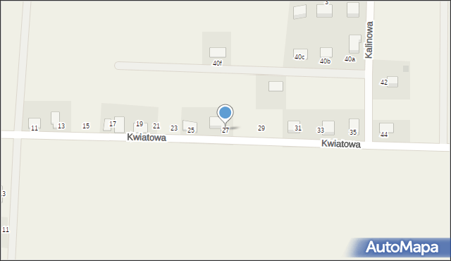 Brzyków, Kwiatowa, 27, mapa Brzyków