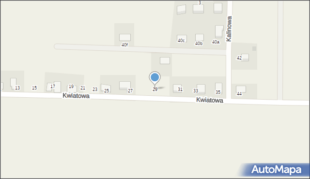 Brzyków, Kwiatowa, 29, mapa Brzyków