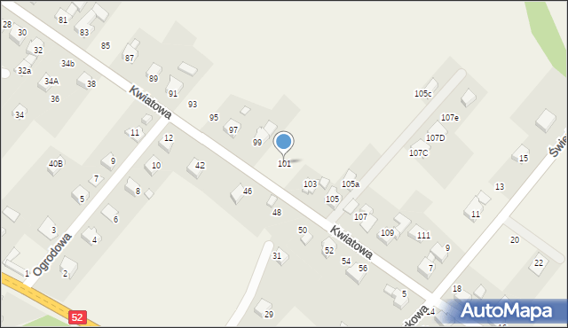Bulowice, Kwiatowa, 101, mapa Bulowice