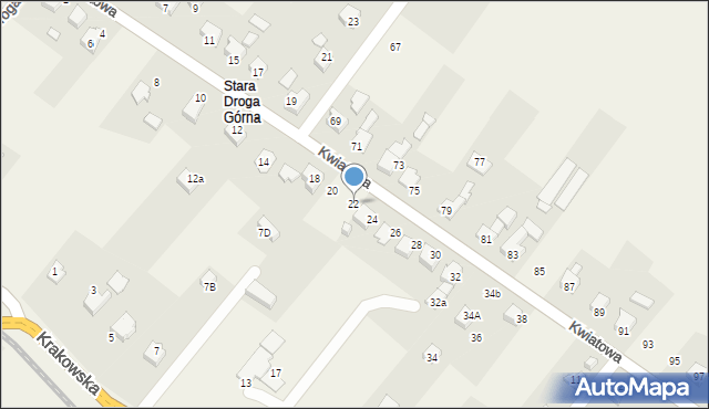 Bulowice, Kwiatowa, 22, mapa Bulowice