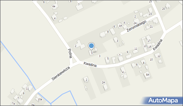 Chróścice, Kwaśna, 1, mapa Chróścice