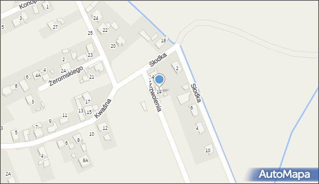 Chróścice, Kwaśna, 14, mapa Chróścice