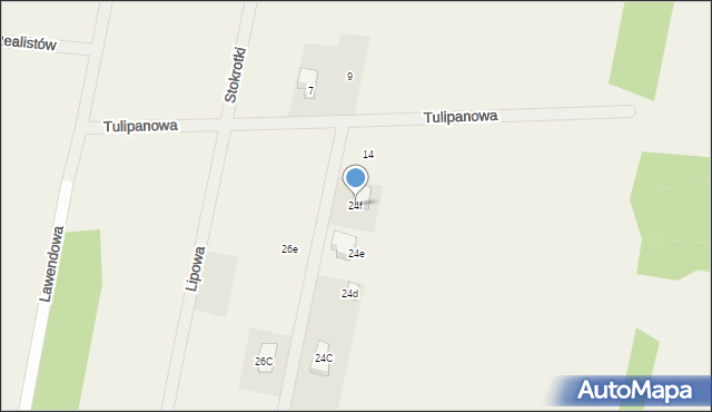 Chrośla, Kwiatowa, 24f, mapa Chrośla