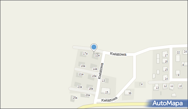 Chrzypsko Wielkie, Kwiatowa, 12b, mapa Chrzypsko Wielkie