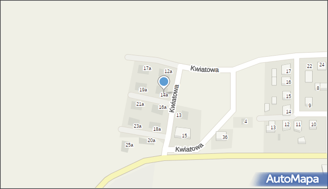 Chrzypsko Wielkie, Kwiatowa, 14a, mapa Chrzypsko Wielkie