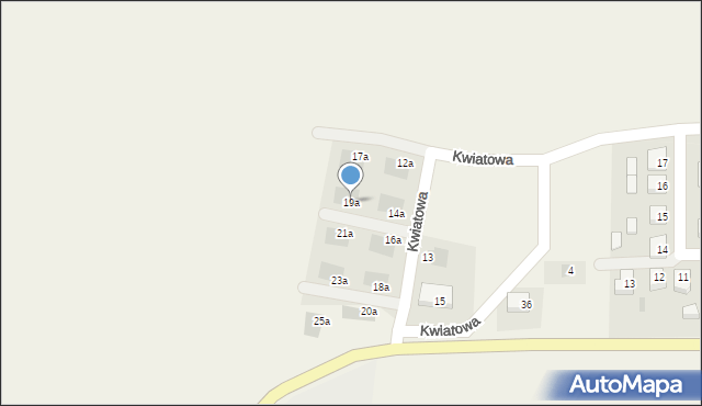 Chrzypsko Wielkie, Kwiatowa, 19a, mapa Chrzypsko Wielkie