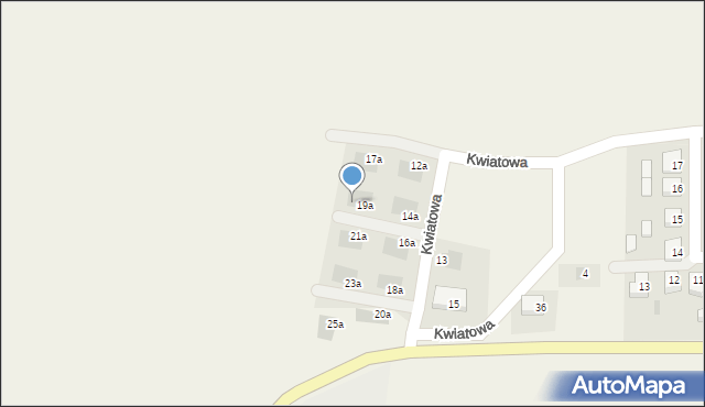 Chrzypsko Wielkie, Kwiatowa, 19b, mapa Chrzypsko Wielkie
