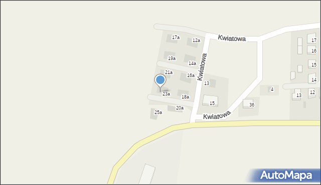 Chrzypsko Wielkie, Kwiatowa, 23b, mapa Chrzypsko Wielkie