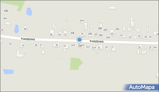 Ciechanów, Kwiatowa, 31E, mapa Ciechanów