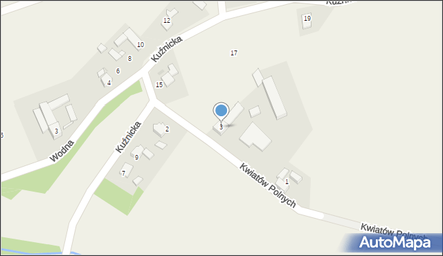 Ciechowice, Kwiatów Polnych, 3, mapa Ciechowice