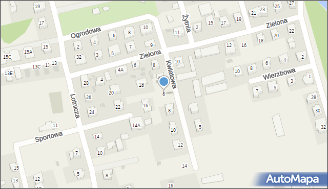 Cieplewo, Kwiatowa, 6, mapa Cieplewo