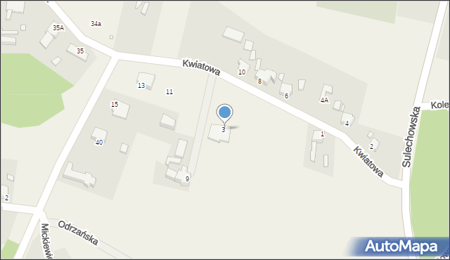 Cigacice, Kwiatowa, 5, mapa Cigacice