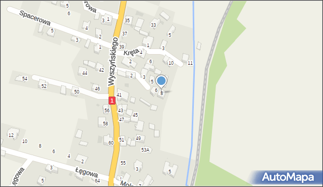 Cisiec, Kwiatowa, 8, mapa Cisiec