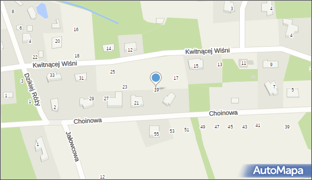 Czarny Las, Kwitnącej Wiśni, 19, mapa Czarny Las