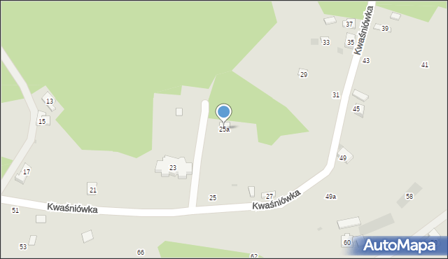 Czchów, Kwaśniówka, 25a, mapa Czchów