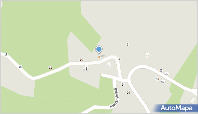 Czchów, Kwaśniówka, 8, mapa Czchów