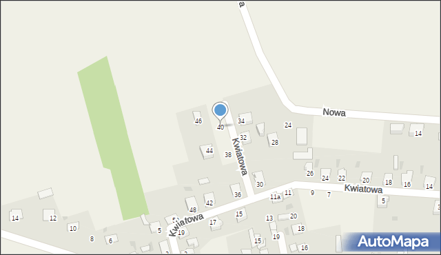 Czerniewice, Kwiatowa, 40, mapa Czerniewice