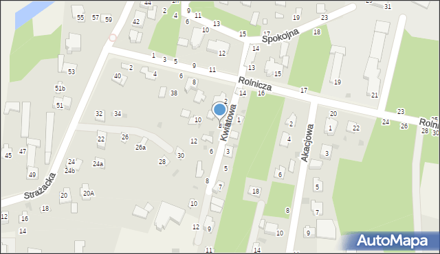 Czosnów, Kwiatowa, 4, mapa Czosnów