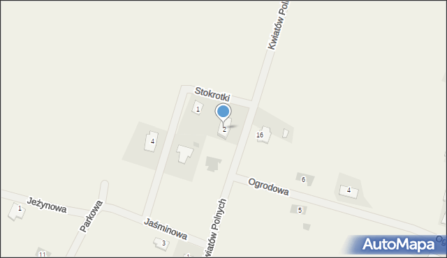 Dąbków, Kwiatów Polnych, 2, mapa Dąbków