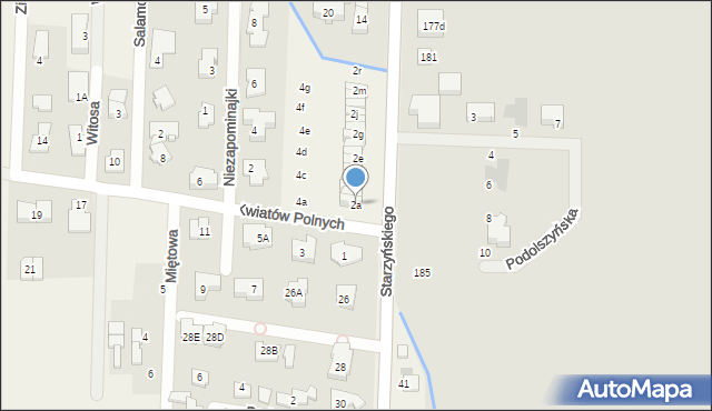 Dawidy Bankowe, Kwiatów Polnych, 2a, mapa Dawidy Bankowe