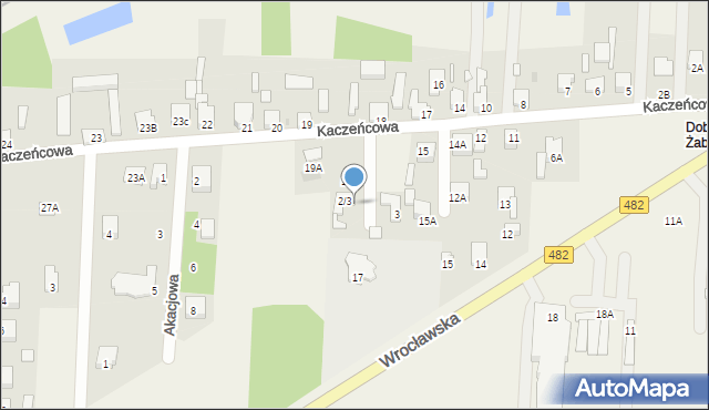 Dobroń, Kwiatowa, 4, mapa Dobroń