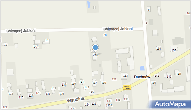 Duchnów, Kwitnącej Jabłoni, 26A, mapa Duchnów