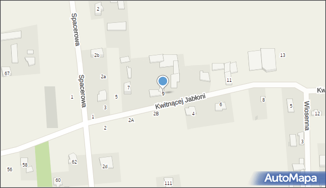 Duchnów, Kwitnącej Jabłoni, 9, mapa Duchnów