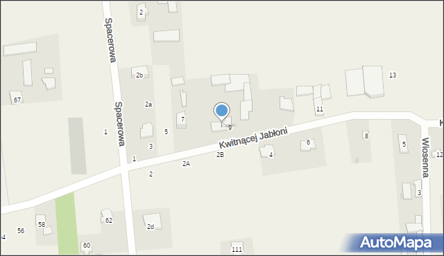 Duchnów, Kwitnącej Jabłoni, 9A, mapa Duchnów