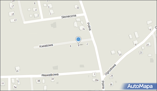 Dynów, Kwiatowa, 4, mapa Dynów