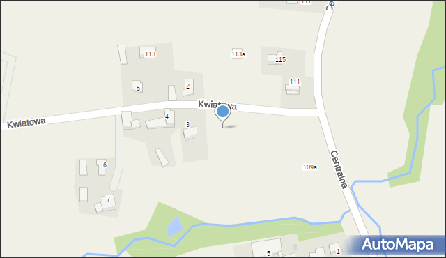 Frydrychowice, Kwiatowa, 1b, mapa Frydrychowice