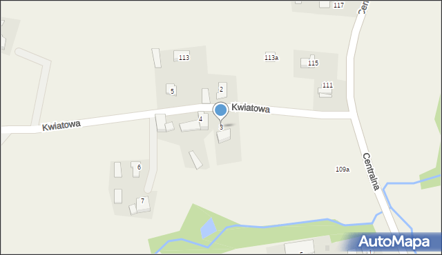 Frydrychowice, Kwiatowa, 3, mapa Frydrychowice