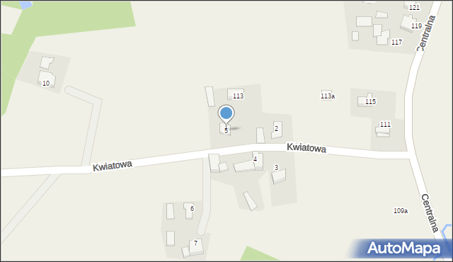 Frydrychowice, Kwiatowa, 5, mapa Frydrychowice