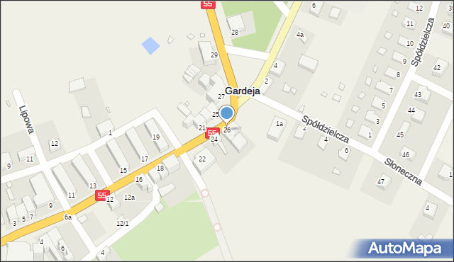 Gardeja, Kwidzyńska, 26, mapa Gardeja