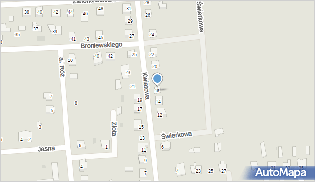 Glinojeck, Kwiatowa, 16, mapa Glinojeck