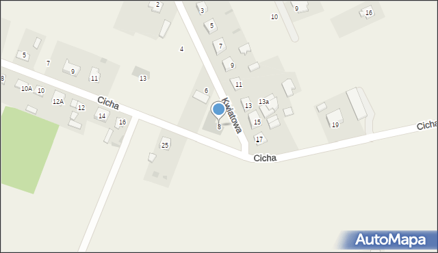 Gołymin-Ośrodek, Kwiatowa, 8, mapa Gołymin-Ośrodek