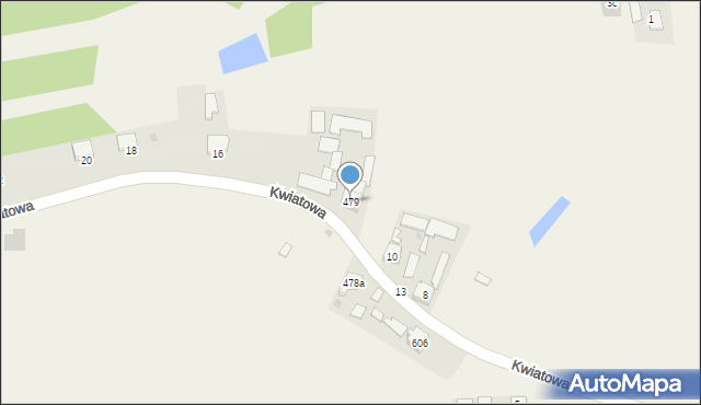 Grębów, Kwiatowa, 479, mapa Grębów