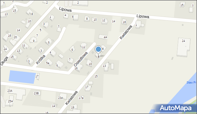 Hażlach, Kwiatowa, 8, mapa Hażlach